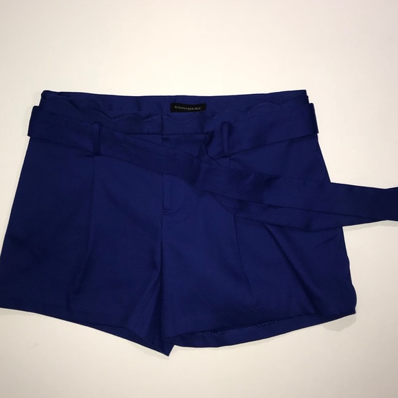 Banana Republic Pants - Banana Republic Blue Tie Front Shorts Size 8 NWT